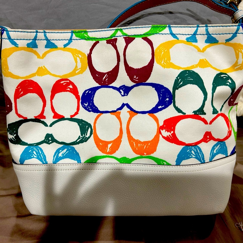 Coach multi color purse